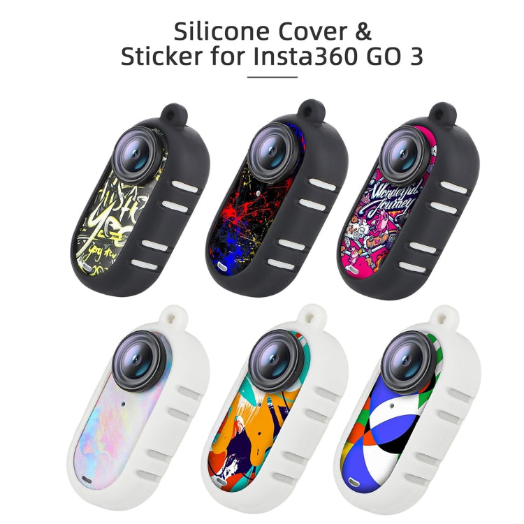 Sunnylife Cooling Silicone Case Stickers Skin Wrap Lens Cover with Neck Strap, For Insta360 GO 3