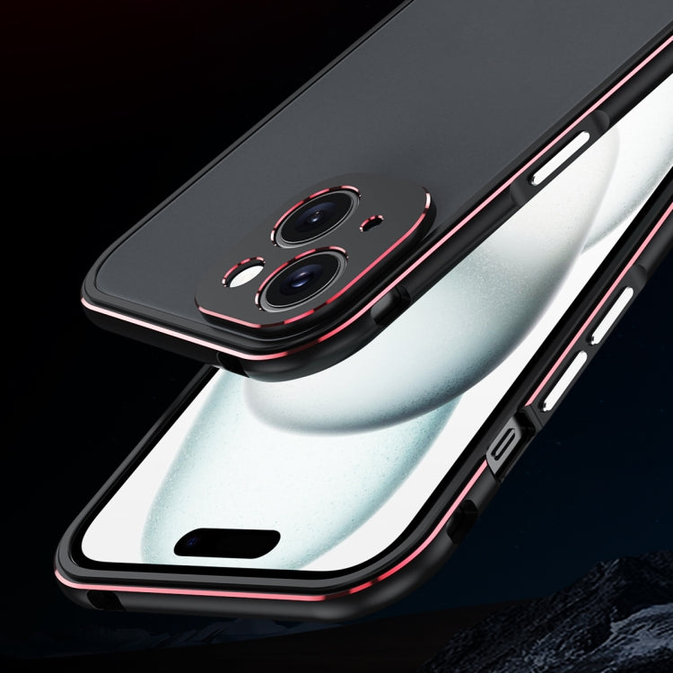 Aurora Series Lens Protector + Metal Frame Phone Case, For iPhone 15 Plus, For iPhone 15