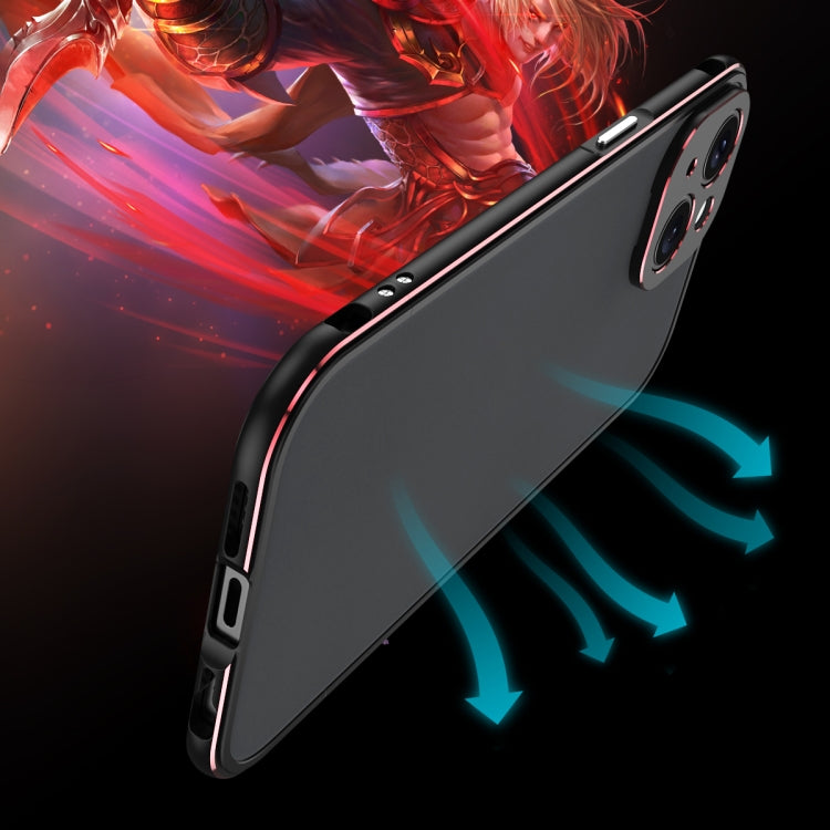 Aurora Series Lens Protector + Metal Frame Phone Case, For iPhone 15 Plus, For iPhone 15