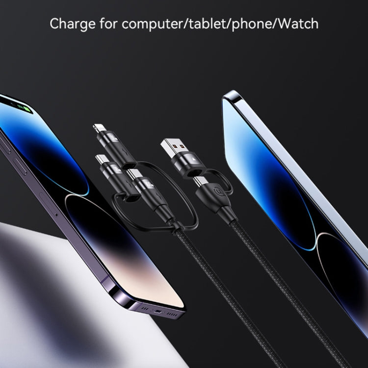 USAMS US-SJ645 U85 1.2m PD100W 6 in 1 Alloy Multifunctional Fast Charging Cable, 1.2m