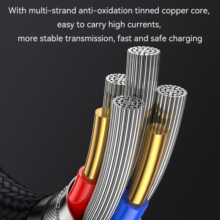 USAMS US-SJ646 U85 2m PD100W 6 in 1 Alloy Multifunctional Fast Charging Cable, 2m