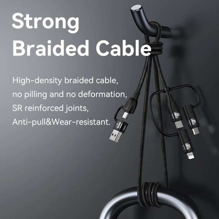 USAMS US-SJ646 U85 2m PD100W 6 in 1 Alloy Multifunctional Fast Charging Cable, 2m