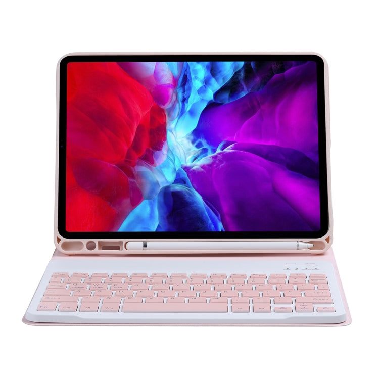 Étui de protection clavier Bluetooth amovible en ABS couleur bonbon avec support et emplacement pour stylet pour iPad Air 4 / Air 5 / Pro 11 pouces (2022 / 2021 / 2020 / 2018)