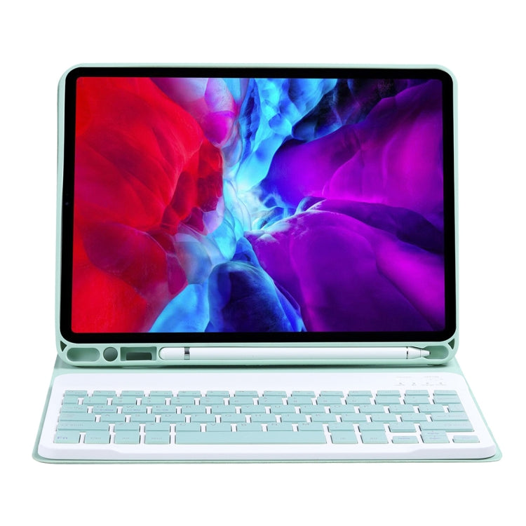 Étui de protection clavier Bluetooth amovible en ABS couleur bonbon avec support et emplacement pour stylet pour iPad Air 4 / Air 5 / Pro 11 pouces (2022 / 2021 / 2020 / 2018)