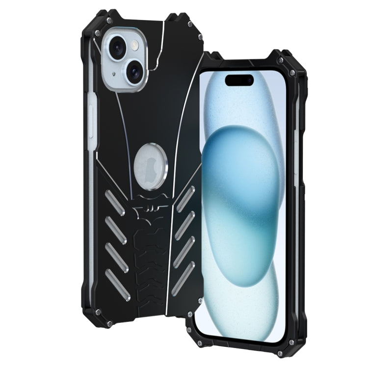 R-JUST Batman Hollow Metal Phone Protective Case, For iPhone 16 Pro, For iPhone 16 Plus, For iPhone 16, For iPhone 15 Pro Max, For iPhone 15 Pro, For iPhone 15 Plus, For iPhone 15