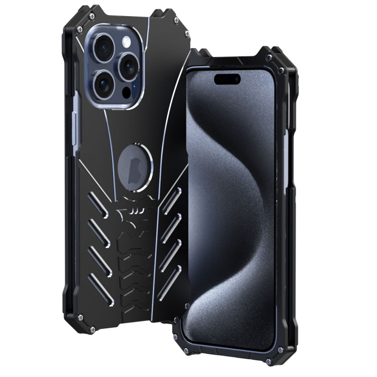 R-JUST Batman Hollow Metal Phone Protective Case, For iPhone 16 Pro, For iPhone 16 Plus, For iPhone 16, For iPhone 15 Pro Max, For iPhone 15 Pro, For iPhone 15 Plus, For iPhone 15