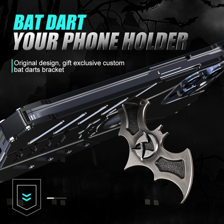 R-JUST Batman Hollow Metal Phone Protective Case, For iPhone 16 Pro, For iPhone 16 Plus, For iPhone 16, For iPhone 15 Pro Max, For iPhone 15 Pro, For iPhone 15 Plus, For iPhone 15