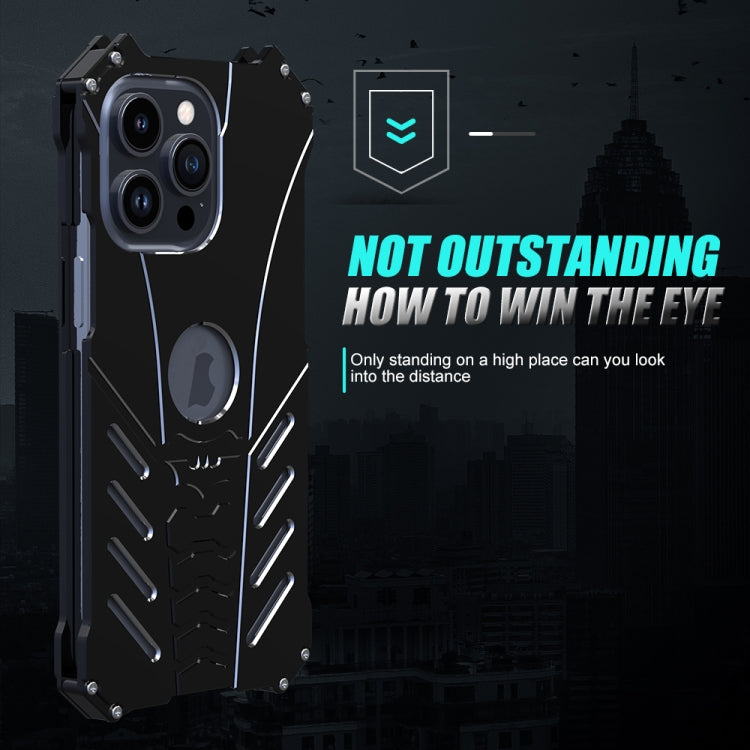 R-JUST Batman Hollow Metal Phone Protective Case, For iPhone 16 Pro, For iPhone 16 Plus, For iPhone 16, For iPhone 15 Pro Max, For iPhone 15 Pro, For iPhone 15 Plus, For iPhone 15