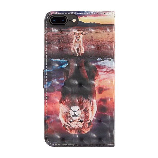iPhone 11 wallet case with 3D drawing pattern and built-in card slot organizer