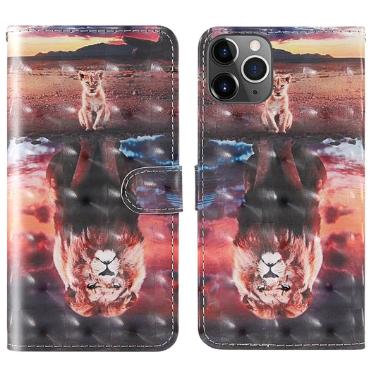 Colorful 3D painting flip case for iPhone 11 Pro Max with card slots and wallet functionality