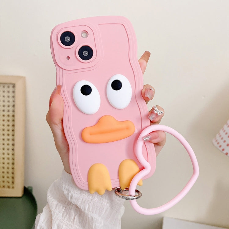 Wave Edge Big Duck Silicone Phone Case with Wristband