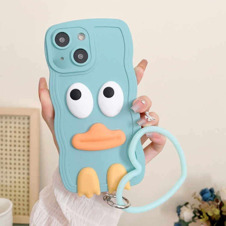 Wave Edge Big Duck Silicone Phone Case with Wristband