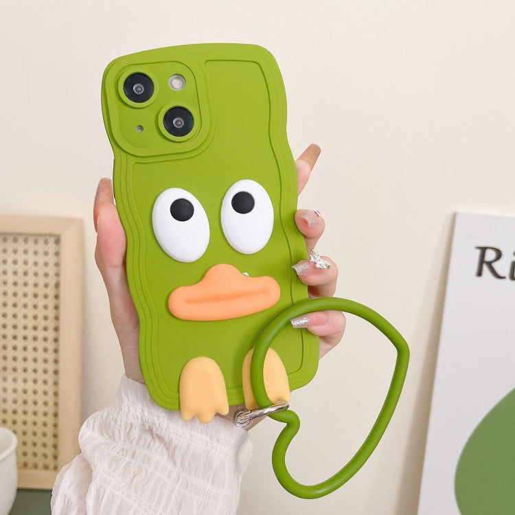 Wave Edge Big Duck Silicone Phone Case with Wristband