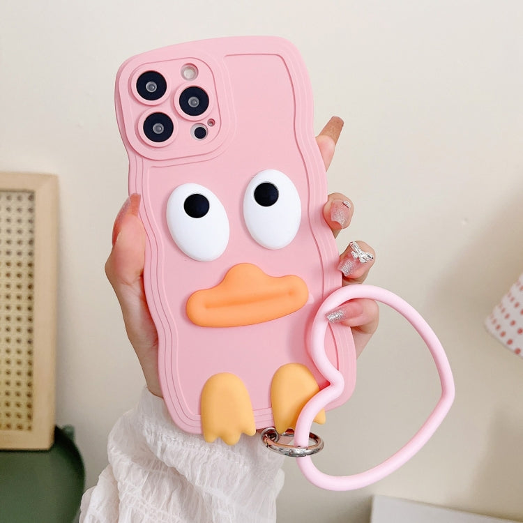 Wave Edge Big Duck Silicone Phone Case with Wristband