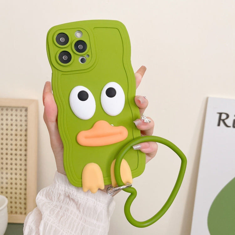 Wave Edge Big Duck Silicone Phone Case with Wristband