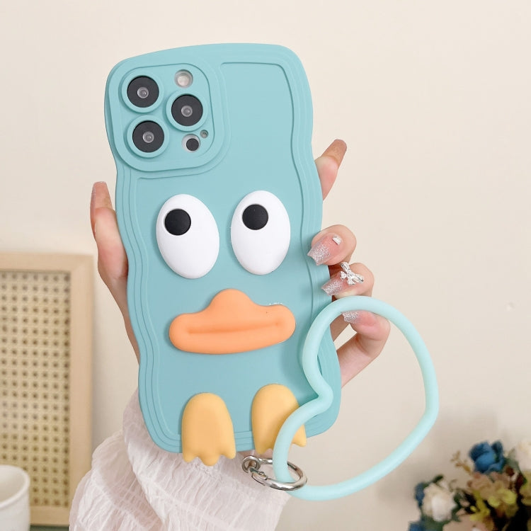 Wave Edge Big Duck Silicone Phone Case with Wristband