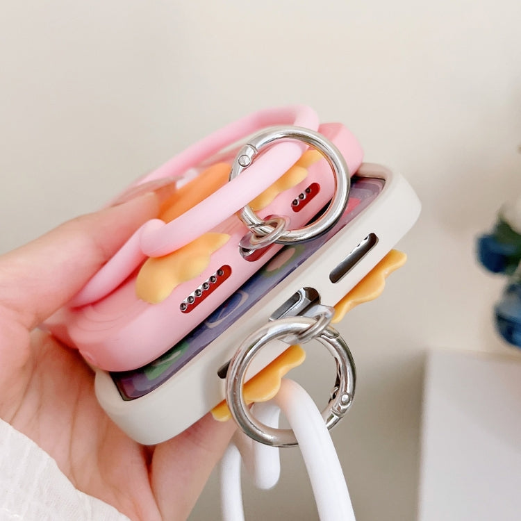 Wave Edge Big Duck Silicone Phone Case with Wristband
