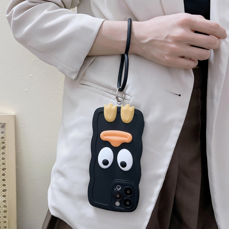 Wave Edge Big Duck Silicone Phone Case with Wristband