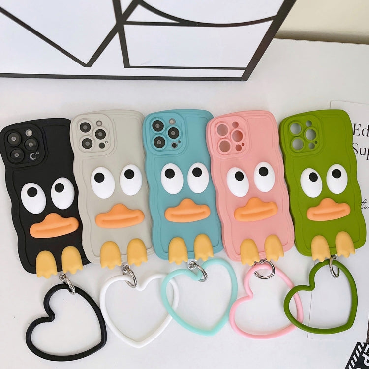 Wave Edge Big Duck Silicone Phone Case with Wristband