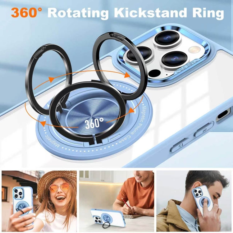 Magnetic Rotating Ring Holder Acrylic Phone Case, For iPhone 15 Pro Max, For iPhone 15 Pro, For iPhone 15 Plus, For iPhone 15