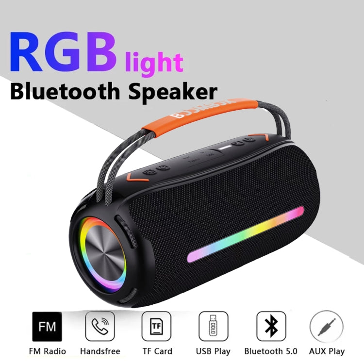 T&G X360 20W RGB Colorful Bluetooth Speaker Portable Outdoor 3D Stereo Speaker, X360