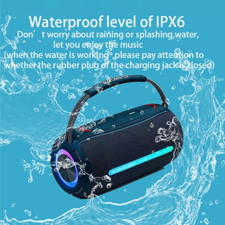 T&G X360 20W RGB Colorful Bluetooth Speaker Portable Outdoor 3D Stereo Speaker, X360