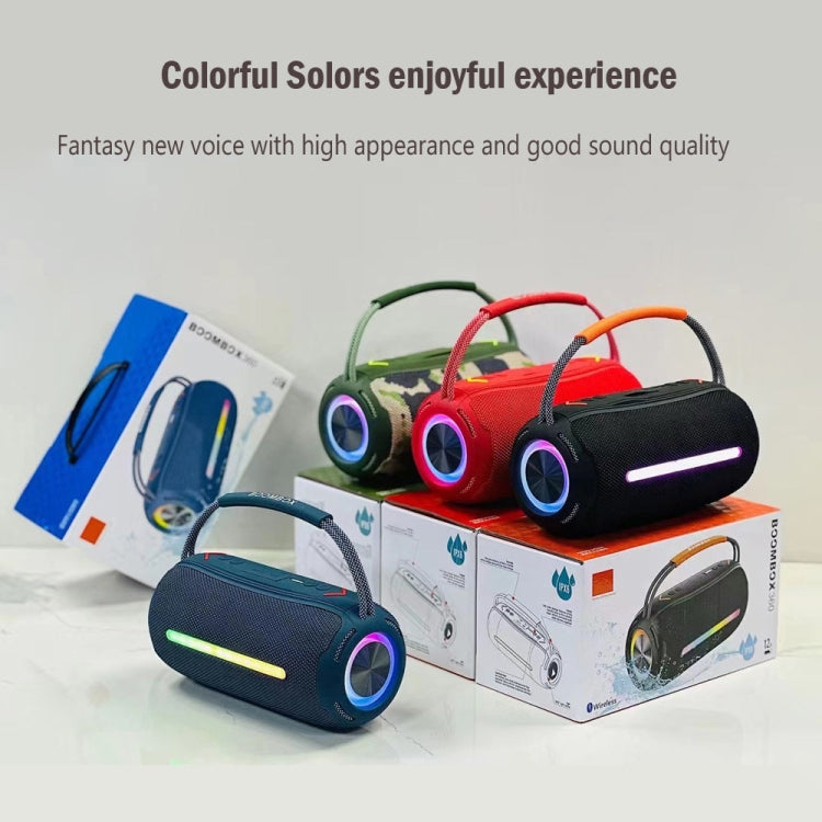 T&G X360 20W RGB Colorful Bluetooth Speaker Portable Outdoor 3D Stereo Speaker, X360