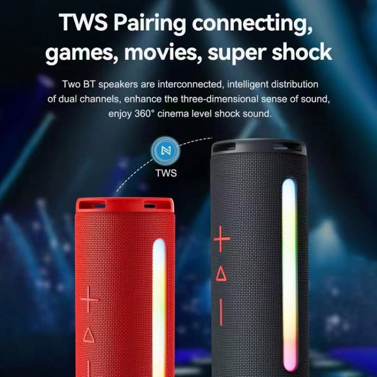 T&G TG374 Portable 3D Stereo Bluetooth Speaker Subwoofer Support FM / TF Card / RGB Light, TG374
