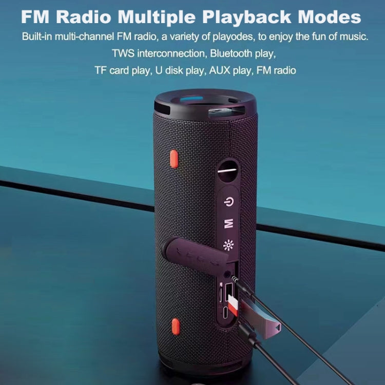 T&G TG374 Portable 3D Stereo Bluetooth Speaker Subwoofer Support FM / TF Card / RGB Light, TG374