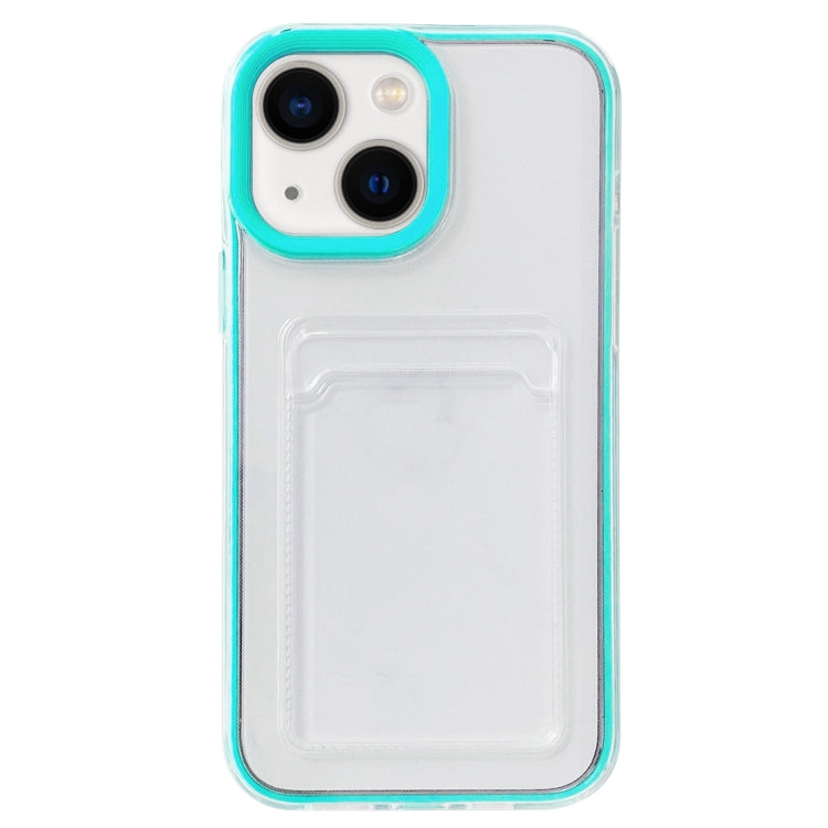 360 Clear PC Hybrid  TPU Phone Case with Card Slot, For iPhone 15, For iPhone 14 Plus