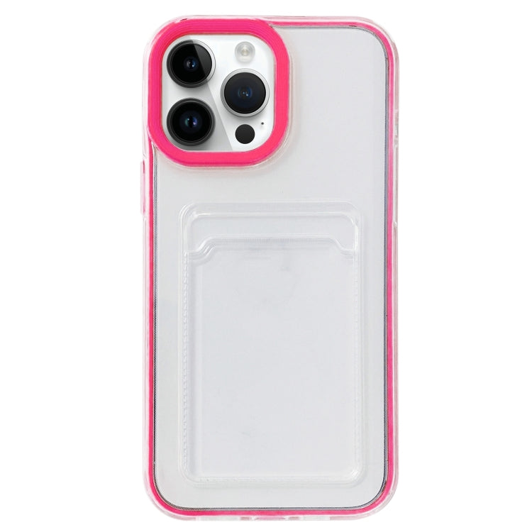 360 Clear PC Hybrid  TPU Phone Case with Card Slot, For iPhone 15 Pro Max, For iPhone 15 Pro