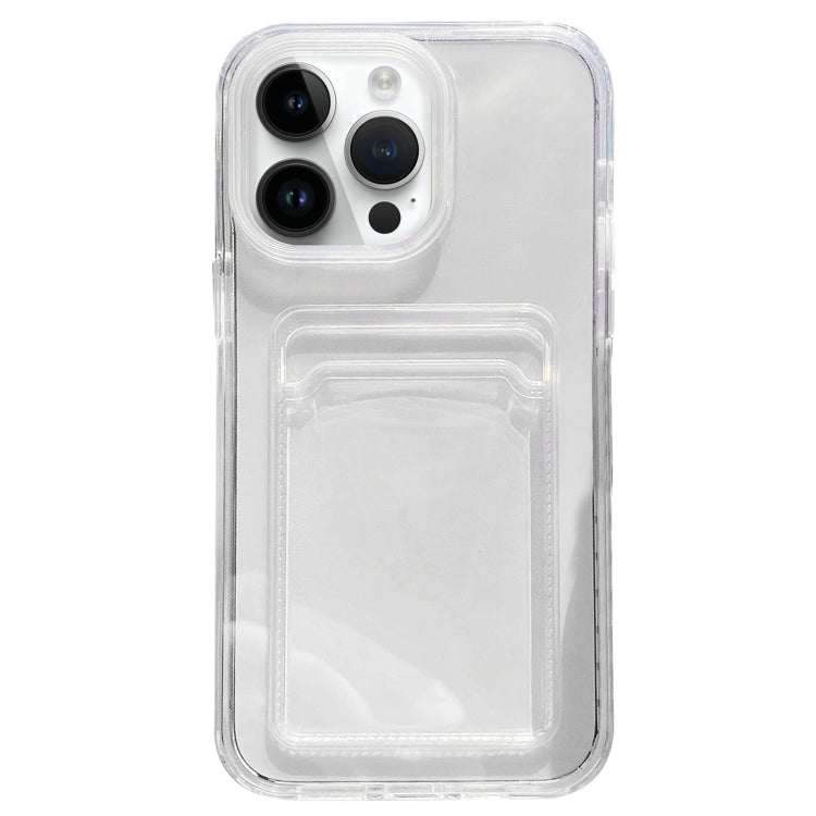 360 Clear PC Hybrid  TPU Phone Case with Card Slot, For iPhone 15 Pro Max, For iPhone 15 Pro