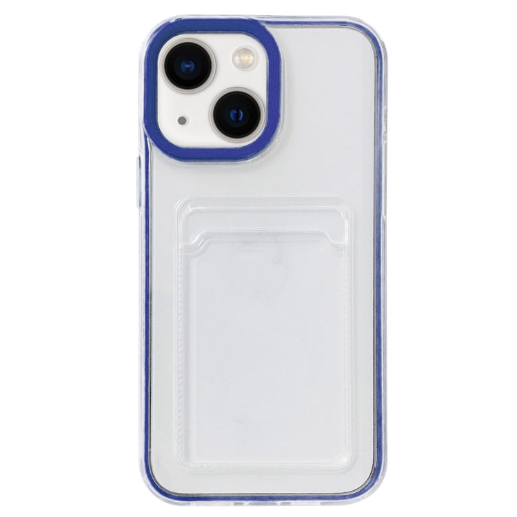 360 Clear PC Hybrid  TPU Phone Case with Card Slot, For iPhone 15, For iPhone 14 Plus