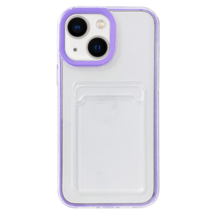 Coque hybride transparente 360° en TPU et PC avec emplacement pour carte, pour iPhone 15 et iPhone 14 Plus