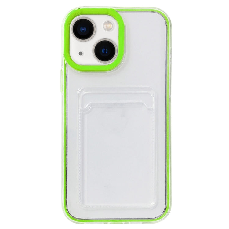 360 Clear PC Hybrid  TPU Phone Case with Card Slot, For iPhone 15, For iPhone 14 Plus