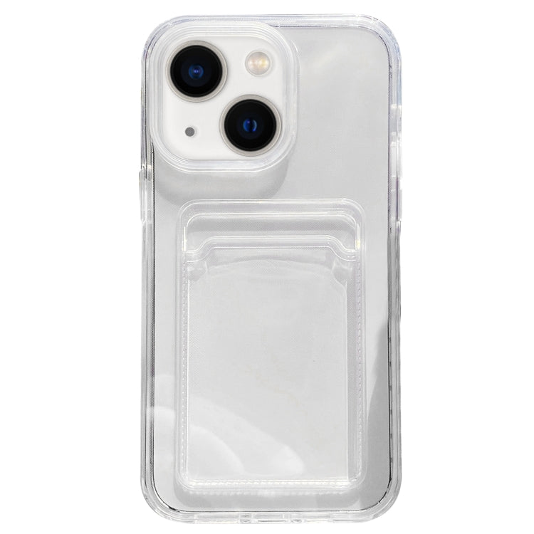 360 Clear PC Hybrid  TPU Phone Case with Card Slot, For iPhone 15, For iPhone 14 Plus