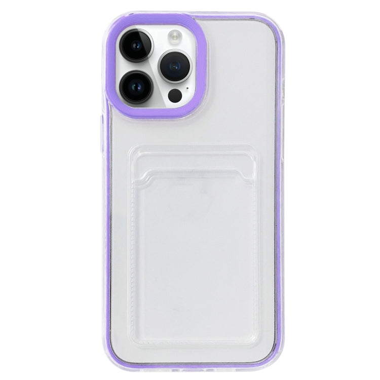 360 Clear PC Hybrid  TPU Phone Case with Card Slot, For iPhone 15 Pro Max, For iPhone 15 Pro