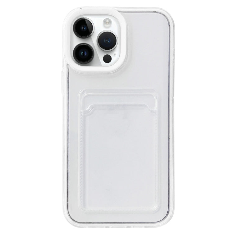 360 Clear PC Hybrid  TPU Phone Case with Card Slot, For iPhone 15 Pro Max, For iPhone 15 Pro