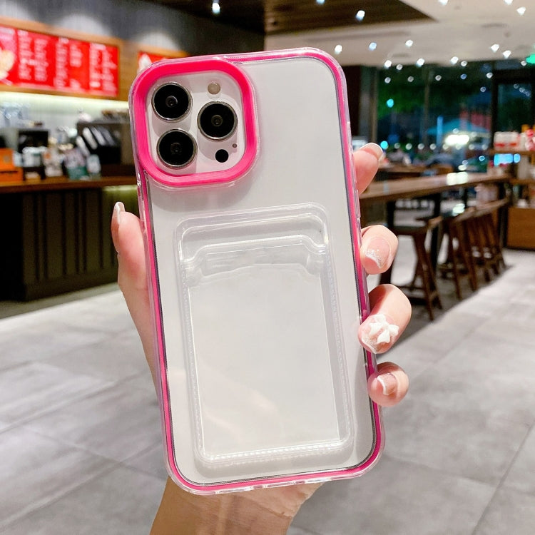 360 Clear PC Hybrid  TPU Phone Case with Card Slot, For iPhone 14 Pro Max, For iPhone 13 Pro Max