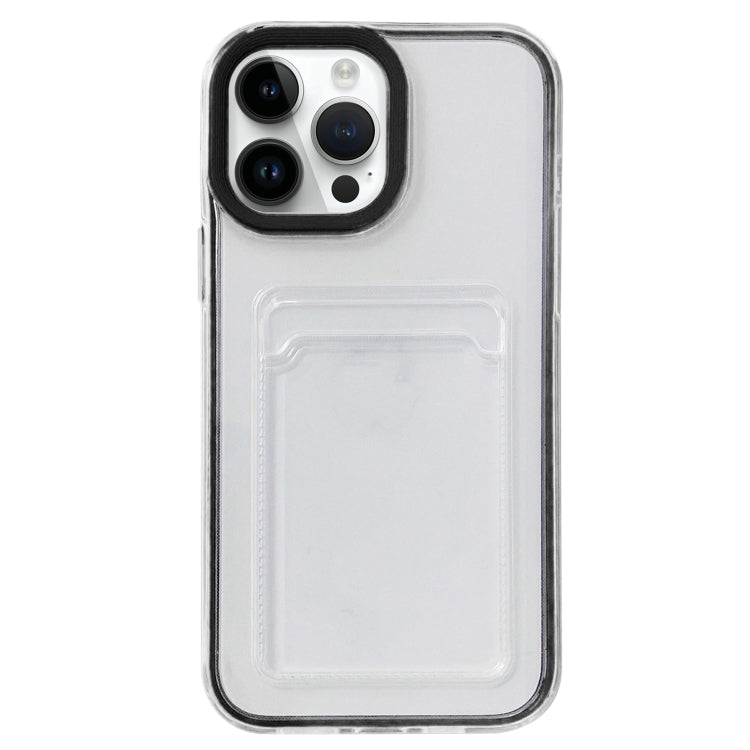 360 Clear PC Hybrid  TPU Phone Case with Card Slot, For iPhone 14, For iPhone 14 Pro