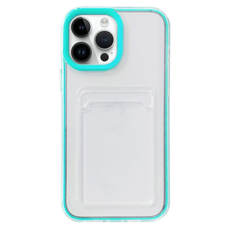 360 Clear PC Hybrid  TPU Phone Case with Card Slot, For iPhone 14, For iPhone 14 Pro