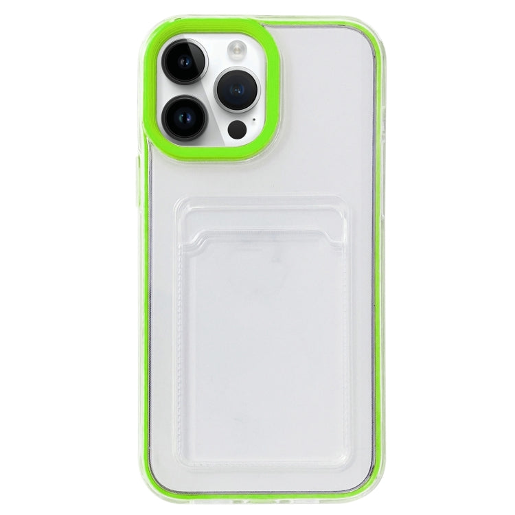360 Clear PC Hybrid  TPU Phone Case with Card Slot, For iPhone 14, For iPhone 14 Pro