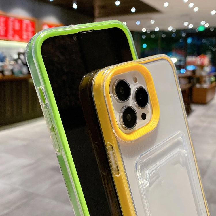 360 Clear PC Hybrid  TPU Phone Case with Card Slot, For iPhone 15 Pro Max, For iPhone 15 Pro