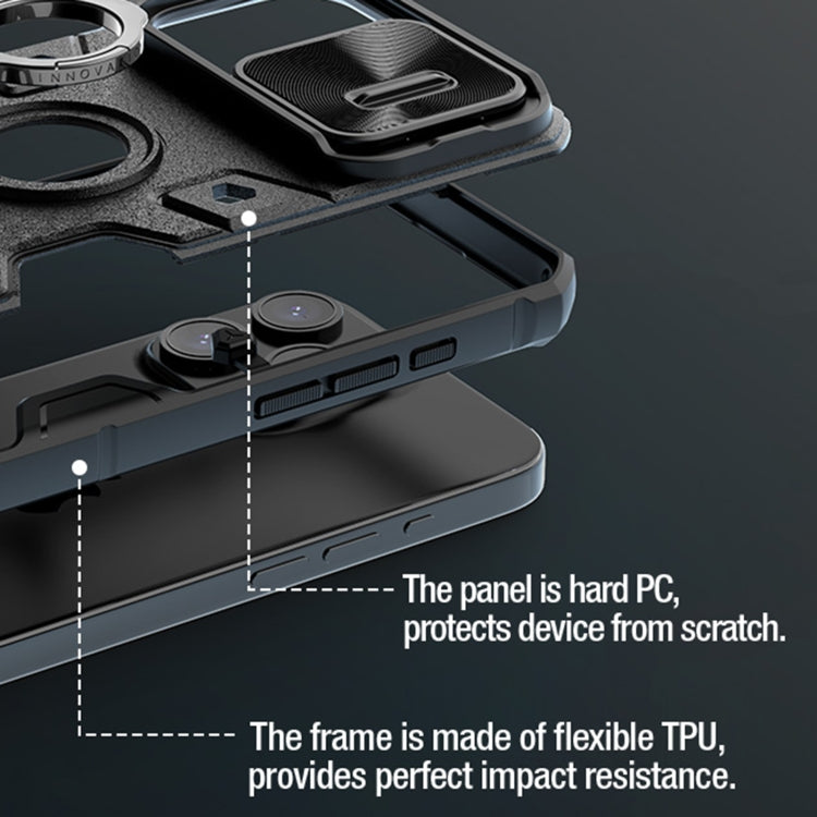 NILLKIN Shockproof CamShield Armor Protective Case with Invisible Ring Holder, For iPhone 15 Pro