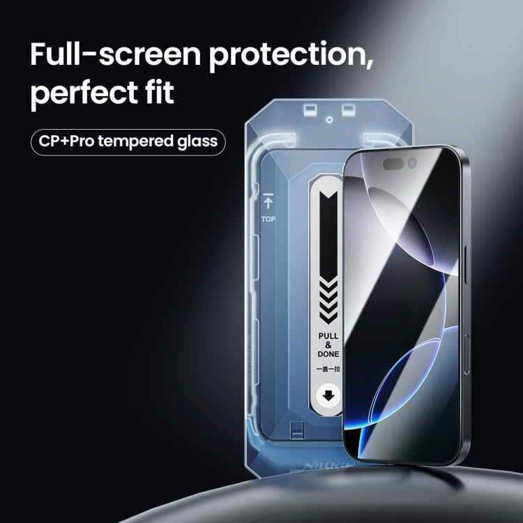 NILLKIN CP+Pro Explosion-proof Tempered Glass Film, For iPhone 16 Pro Max, For iPhone 16 Pro, For iPhone 16 Plus, For iPhone 16, For iPhone 15 Pro Max, For iPhone 15