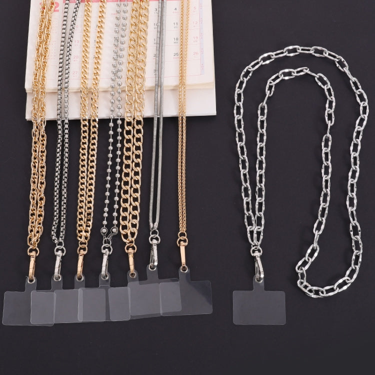 Metal Chain Crossbody Chain Phone Lanyard with Clip,Length: 1.25m