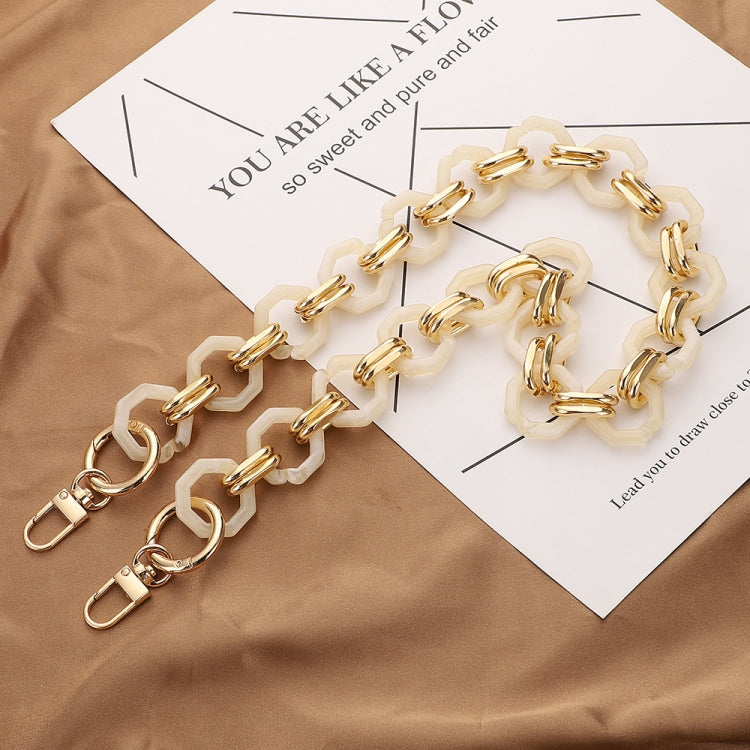 L201 Octagonal Buckle Resin Contrast Thick Chain Phone Lanyard with Spacer