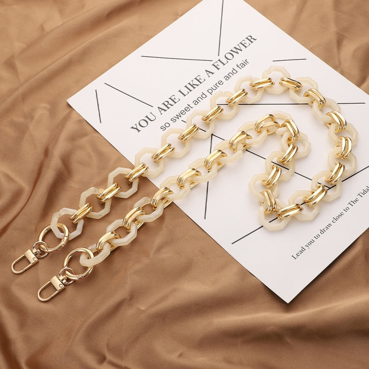 L201 Octagonal Buckle Resin Contrast Thick Chain Phone Lanyard with Spacer