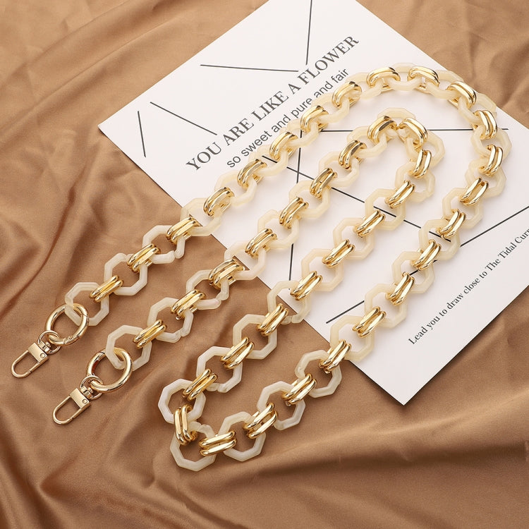 L201 Octagonal Buckle Resin Contrast Thick Chain Phone Lanyard with Spacer