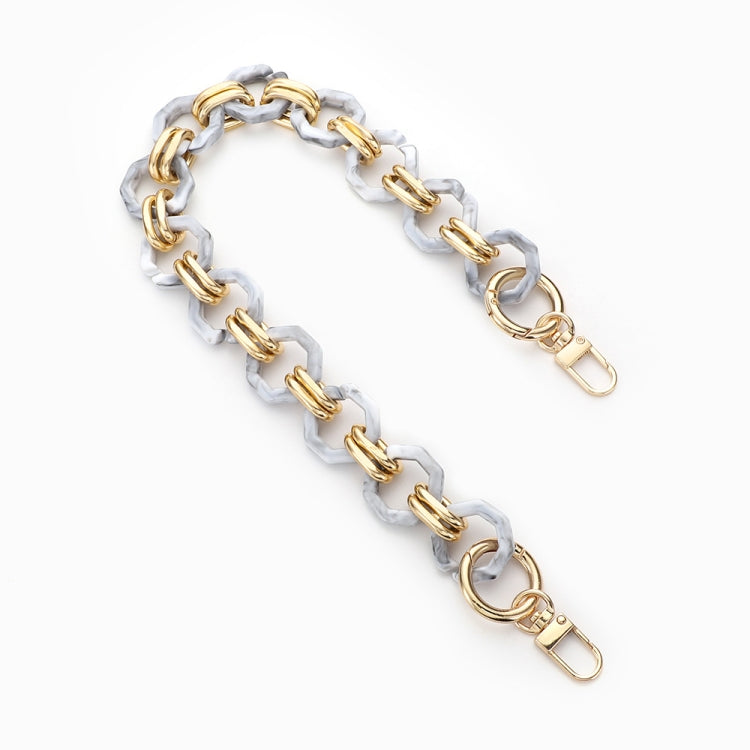 L201 Octagonal Buckle Resin Contrast Thick Chain Phone Lanyard with Spacer